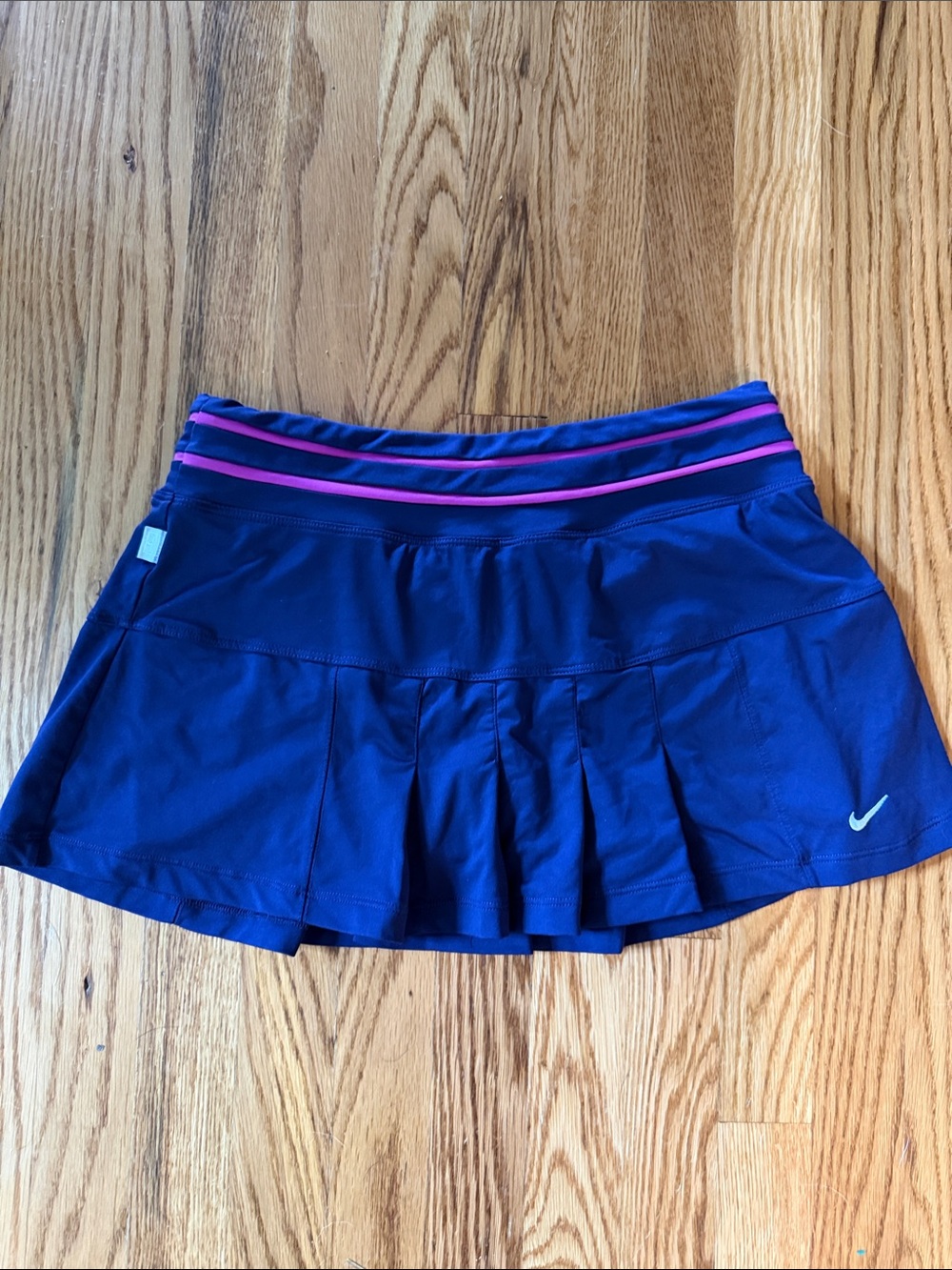 Nike Deep Purple Athletic Skirt with Pink Waist Stripes